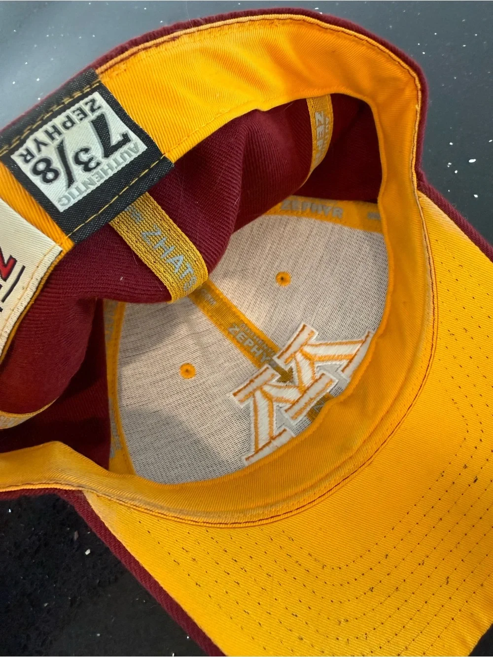 University of Minnesota Zephyr Maroon Baseball Cap with Gold 'M' Embroidery